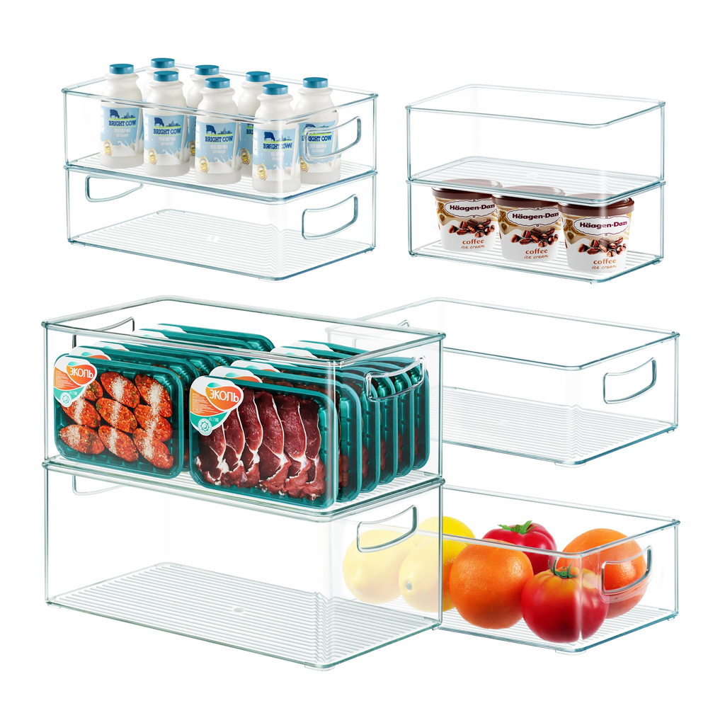 Clear Fridge Organizer Bin Professional Pack product photo